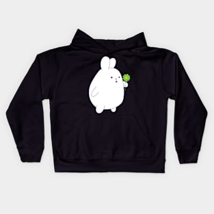 cute rabbit with flower Kids Hoodie